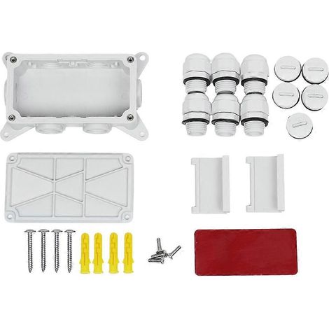 Boîte de jonction étanche IP65 avec protection contre l'incendie pour connecteurs WAGO 211-412/413/415, blanche (1/5)
