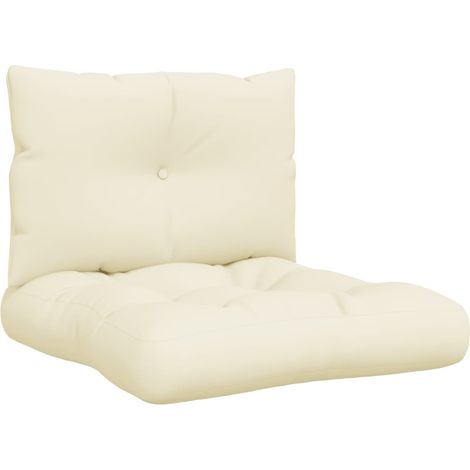 Maison Exclusive - Palettenkissen 2-tlg. Creme Stoff