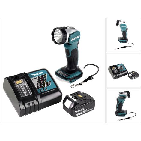 Makita DML 802 RT1 18 V Li-Ion Cordless Worksite Lamp + 1x 5.0 Ah Batería + Cargador (1/5)