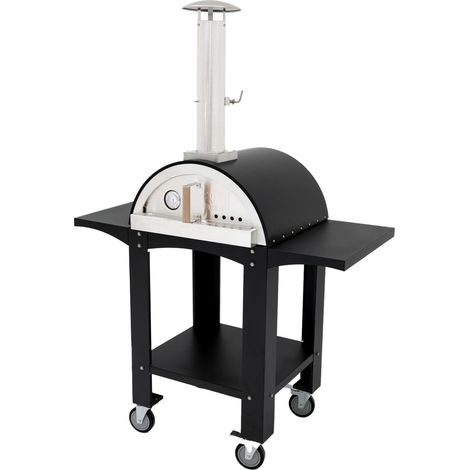 Freistehender Outdoor-Pizzaofen Stahl 2 Ablagen Tragbar Extra