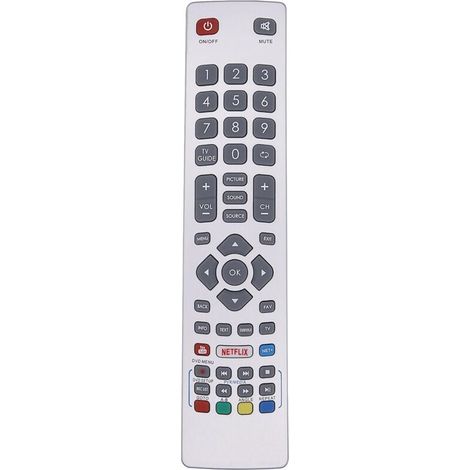 Télécommande - 1 Unité - Plastique - Compatibilité Sharp Aquos - Pour TV LED LCD 4K Smart - Noir