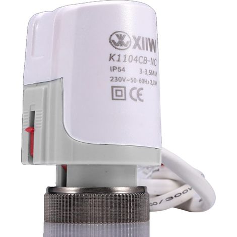 XIIW Actionneurs Thermiques électrique, pour Plancher Chauffant 230V, IP54, 2W, Actionneur Thermique électriquement Fermé NC M30x1.5 Thermot, pour Collecteur D'actionneur Radiateur