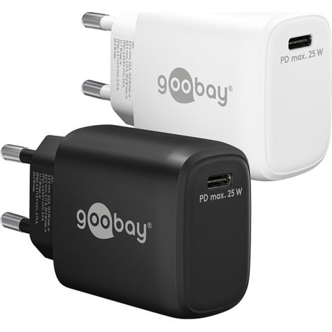 Goobay 65367 cargador de dispositivo móvil Portátil, Smartphone, Tableta Negro Corriente alterna Interior