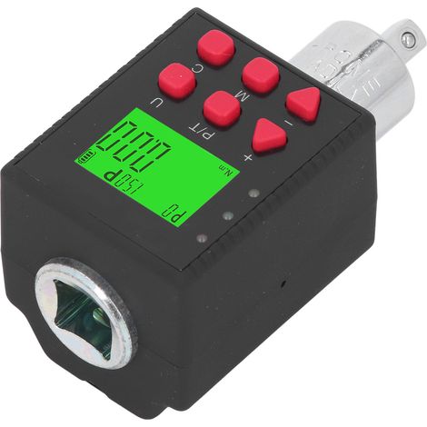Adaptateur de torsion numérique 1/2 pouce 3,4-340 Nm Convertisseur de clé dynamométrique électronique haute précision avec adaptateurs 3/8 pouce et 1/4 pouce (1/5)