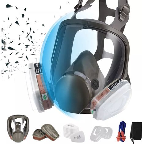 Masque Respiratoire Integral - Filtre Au Charbon Actif - Protection Contre Gaz Et Particules - Pour Peinture Et Travaux Industriels - 1 Unite (1/5)