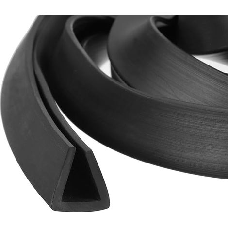 Profilé U Bordure Caoutchouc Bande De Protection Noir (1/5)