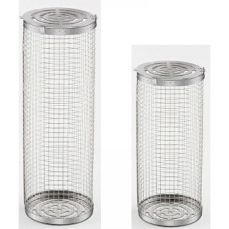 Ensemble de paniers de grillage enroulable emboîtables avec poignée en bois (2 pièces, 31 × 10cm,20 × 9 cm), panier de grillage enroulable, accessoires de barbecue pour grill extérieur pour lég (1/4)