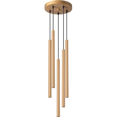 Sollux Pastelo Moderne Cluster-Hänge-Deckenleuchte Gold 5x G9 (1/5)