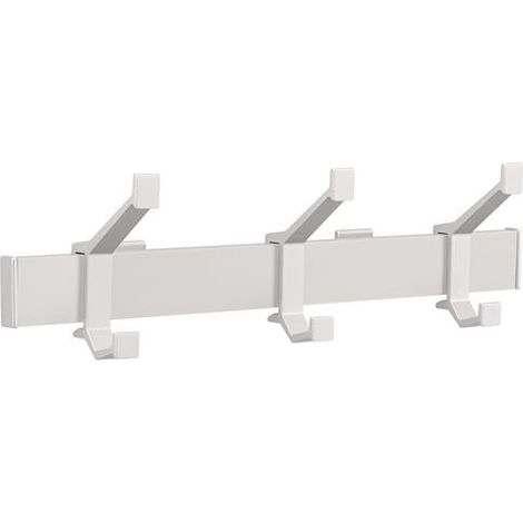 Perchero de pared Alu.F1 plata 3 ganchos para sombreros/abrigos L.410mm (1/2)