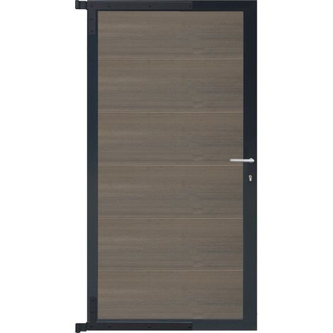 ELZE-Tor-Komplettset 90 x 173 cm, Füllung grau