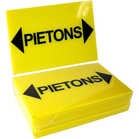 Lot de 25 panneaux piétons + flèches 300X200mm - 4304656