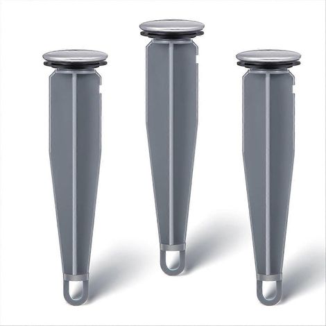 Lot de 3 bouchons de vidange pour lavabo, ventouse de 12,4 cm de haut, diamètre du bouchon : 3,2 cm (1/5)