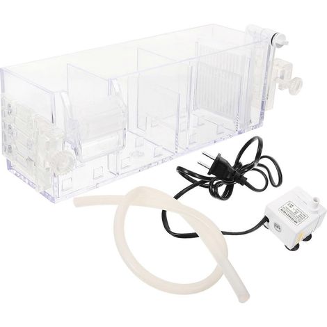 1 Boîte de purification d'eau pour aquarium, boîte de filtration en acrylique avec filtre (1/5)
