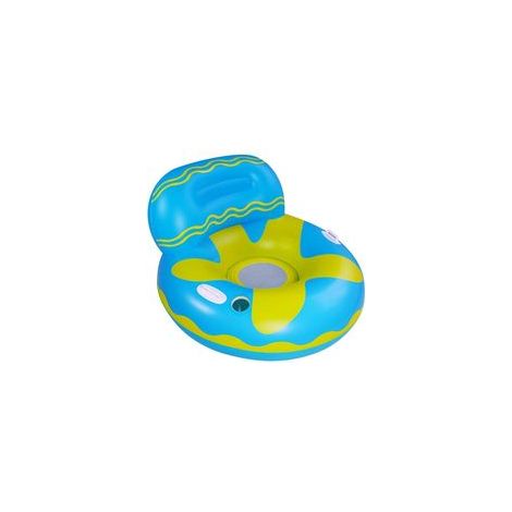Bouée hamac adulte bleue Avec dossier et accoudoirs, chaise flotte (1/5)