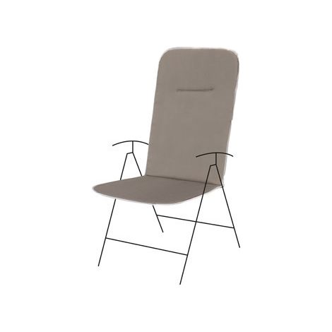 Cojín Action respaldo alto topo 116x48x2,5 cm – Soporte elegante para sillones de jardín