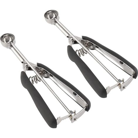Lot de 2 cuillères à biscuits inox – 25 mm & 30 mm