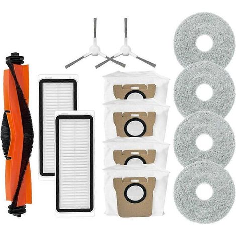 Accessoires pour aspirateur robot Xiaomi X20 Plus / X20+ : sacs, filtres HEPA, lingettes de nettoyage, brosses latérales principales (1/5)