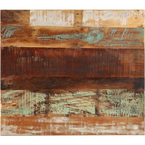 Plateau de table rectangulaire en bois massif récupéré 80 x 70 cm, 15-16 mm, 2 supports - PANGIVO (1/5)