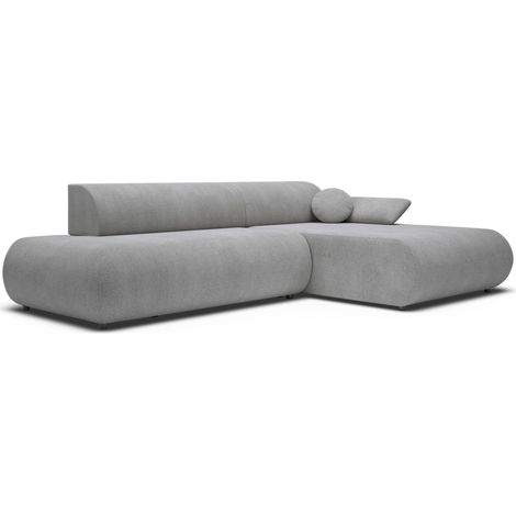 Selsey Armone – Ecksofa mit Schlaffunktion, Chenille, Ottomane rechts, Grau (1/5)