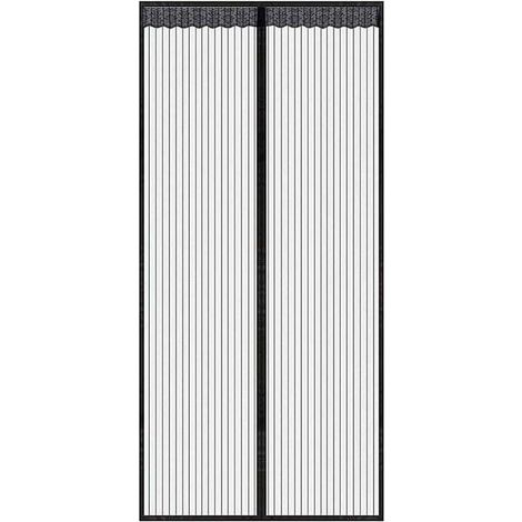 Zanzariera magnetica nera per porte, 120 x 210 cm – maglia fine e resistente per finestre o ingressi