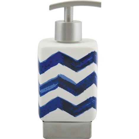 Distributeur de savon Céramique LE CAP Bleu & Blanc MSV (1/2)