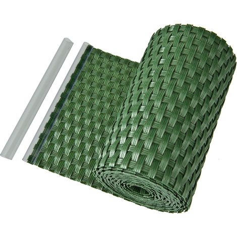 Sichtschutz Sichtschutzstreifen Zaunblende aus PE-Rattan in grün (1/5)