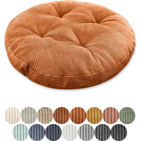 Coussin de Chaise Rond 30cm d'Épaisseur 6cm 1 Pièce Coussin de Sol Rond Coussin de Siège Housse de Chaise Coussin de Chaise Remplissage de Coussin pour Salon Bureau Salle de Conférence Tissu (1/5)