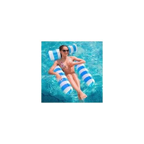 4-in-1 aufblasbare Hängematte – Ergonomische PVC-Poolliege – Halbversenkbarer Netzsitz für Komfort – Tragbar und strapazierfähig, 120 x 105 cm (1/5)