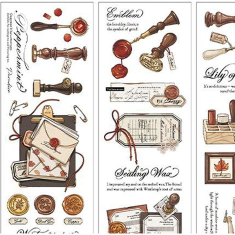 Autocollant De Ruban Adhésif, Ruban Adhésif Décoratif Réutilisable en Pet Vintage Romantique Fort pour Les Papiers De Planificateurs (1/5)
