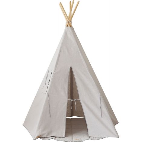 Ensemble Tente tipi et matelas enfant natural colors - Gris (1/5)