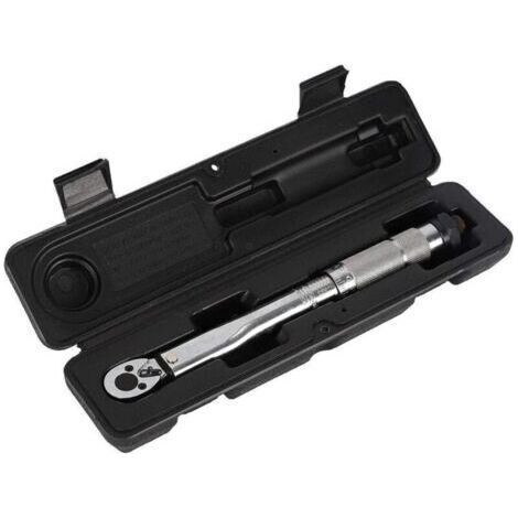 Clé dynamométrique 1/4 voiture 5-25 Nm changement de pneu vélo moto vélo clé dynamométrique outil de réparation clé à cliquet avec étui (1/5)
