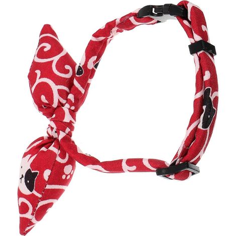 Collar con pajarita roja ajustable para perro, ideal para fiestas. (1/5)