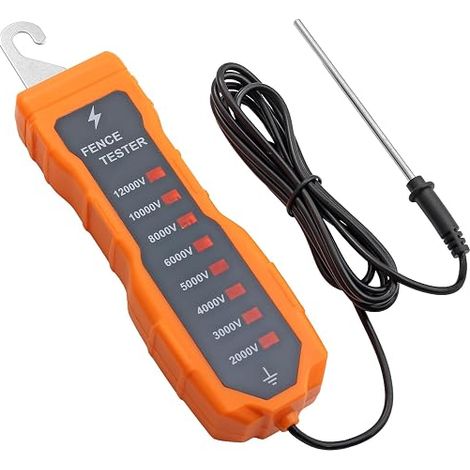 Testeur de tension de clôture électrique avec voyants lumineux pour diagnostiquer les pannes dans les clôtures de ranchs (1/5)
