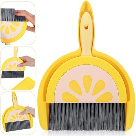 Mini-Kehrmaschine mit Kehrschaufel und Besen, kleines Tischkehrer-Set mit Kehrschaufel für Zuhause, Büro, Schule und Haustierreinigung (1/2)