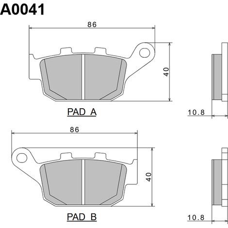 PLAQUETTES DE FREIN SEMI-MÉTALLIQUES PREMIUM NISSIN 2024/10 KH140 (ECE R90) (FABRIQUÉES AU JAPON) (2P-204NS) (1/5)