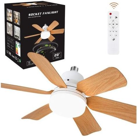 Ventilatore da soffitto con luce dimmable LED di controllo Remoto – 3 velocità – Diametro 52 cm – Per spazi interni (1/5)
