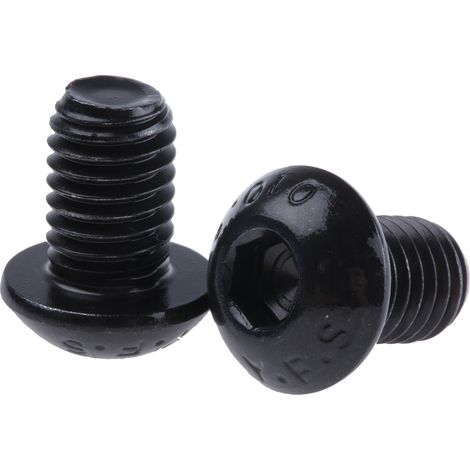 Vis à six pans creux, M8 x 12mm, tête Vis bombée à tête creuse hexagonale, en Acier ( Prix pour Boîte de 50 )