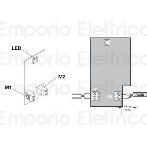 beninca pièce détachée carte x lampy 12-250v clignotant à led 968602527