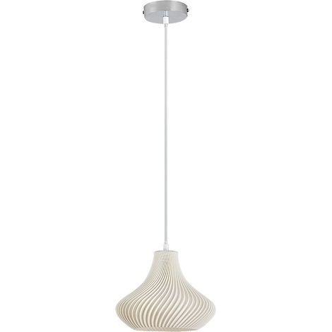 Lampada a sospensione TIANA E14 1x max.25W metallo cromato, plastica bianca H: 120cm Ø22cm dimmerabile (1/5)