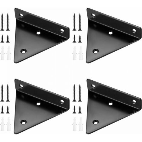 4 Stück Schwebende Regalträger, Unsichtbare Dreieckige Wandregalhalterungen, Metall Wandregalwinkel für Regale, 10x8CM