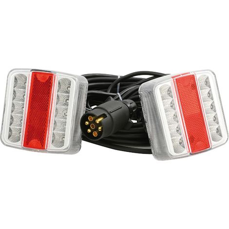 Kit di segnalazione 2 lanterne LED magnetiche, cavo da 7,50 m - AUTOBEST - 246171 (1/2)