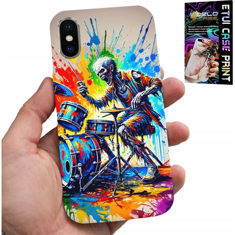 Custodia per iPhone X / XS - cover scheletro con batteria rock (1/5)