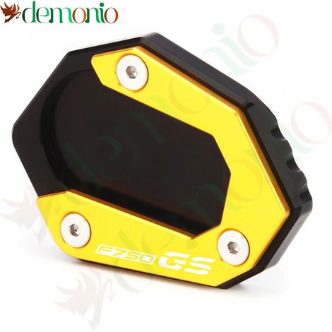 (F750GS Gold) Compatible avec BMW F750GS, F850GS et F 850GS Adventure (2019-2023) : rehausseur de béquille latérale et de pied (maxpower). (1/4)