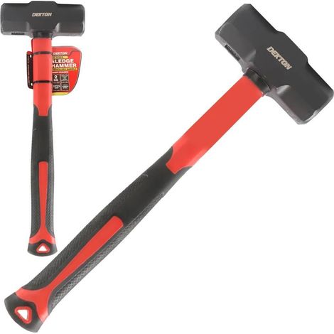 Dekton 2kg Sledge Lump Hammer Mid Size Absorbing Fibreglass Shafted Handle (1/2)