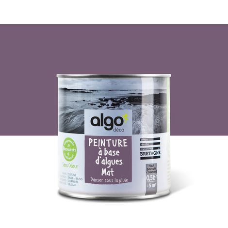 Peinture écologique Algo - Mat - Violet Danser sous la pluie - 0.5L (1/5)