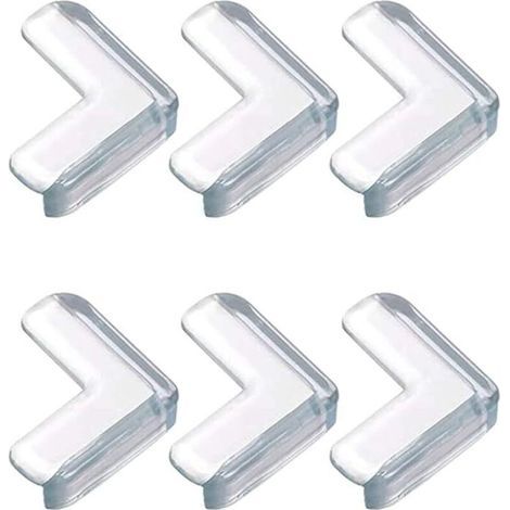 SHINING HOUSE Protection Coin de Table Bébé, 6Pcs Protecteur d'angle de Meuble Transparent, Doux et Haute Résilience, Protège Le Bébé des Angles Vifs de la Table (L-Shape)