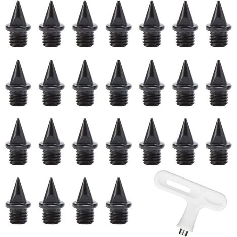 Spikes for Athlete pour L'Athlétisme, Pointes de Chaussures Remplacement, Pointe Athlétisme, Pointes de Rechange pour L'athlétisme, 25 Pièces, avec 1 Clé à Clous (1/5)