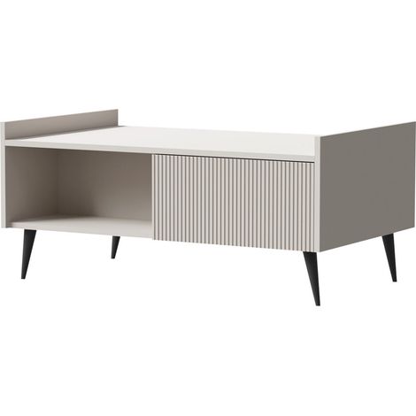 Mesa de centro Mirfivu 108 , 45x60x100cm, Diámetro: 0, Aglomerado laminado, Angular