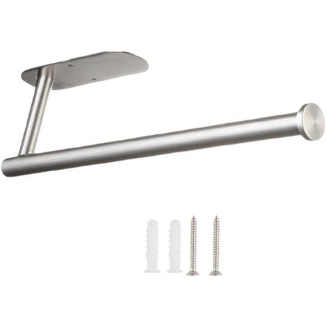Porte-rouleau d'essuie-tout montable, 33,6 cm, acier inoxydable, argent (1/5)