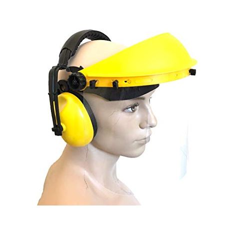 Combinazione protezione udito e viso testa regolabile per taglie da 52 a 63 cm (1/3)